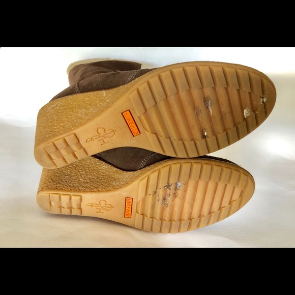 EUC Cole Haan Shearling Lace-up Boots Size 8 1/2 - Picture 5 of 5